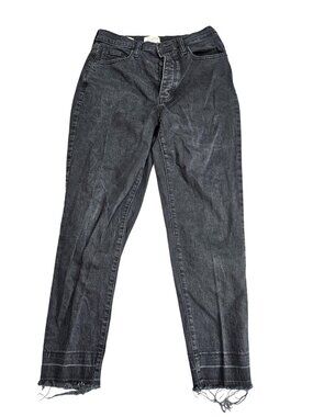 Universal Thread High Rise 90s Slim Straight Jeans Womens 8R Charcoal Wash Denim